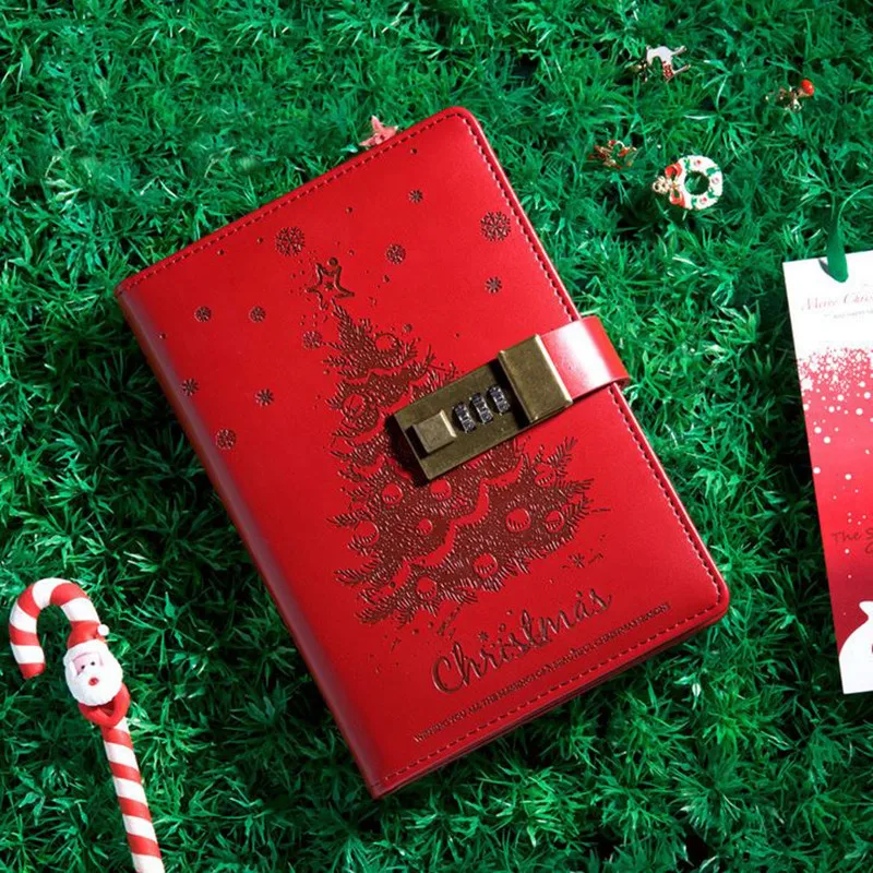 Coloffice 1 шт. Рождественский ретро дневник блокнот с кодовым замком студенческий