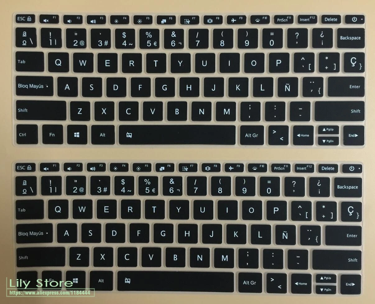 Силиконовый чехол для клавиатуры ноутбука Prorector PowForward 12 13 15 дюймов испанский для XiaoMi notebook Air 12,5 13,3 15,6 Pro Mi laptop