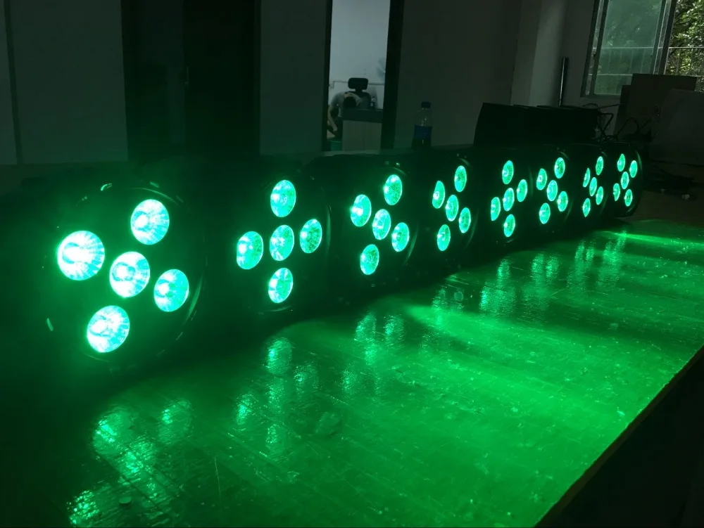 2018! Горячая 5X12W led Par огни RGBW 4в1 плоский par dmx512 Дискотека Профессиональные dj