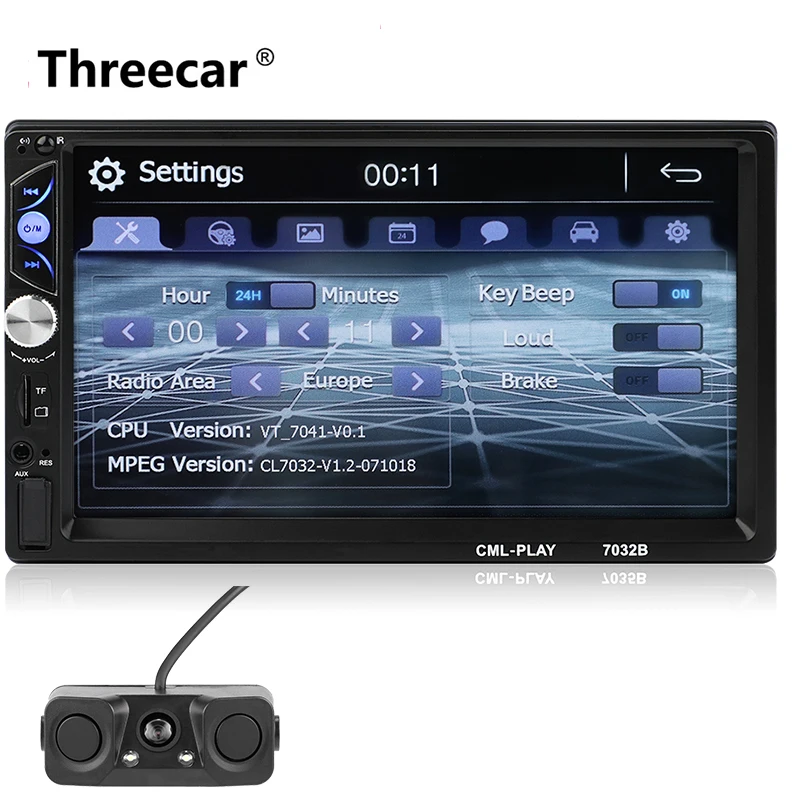 Newest 2 din Autoradio Bluetooth Mirrorlink Car Stereo 7" HD MP5 Auto Multimedia Player Aux FM Input Receiver With Rear Camera - Цвет: with pz451