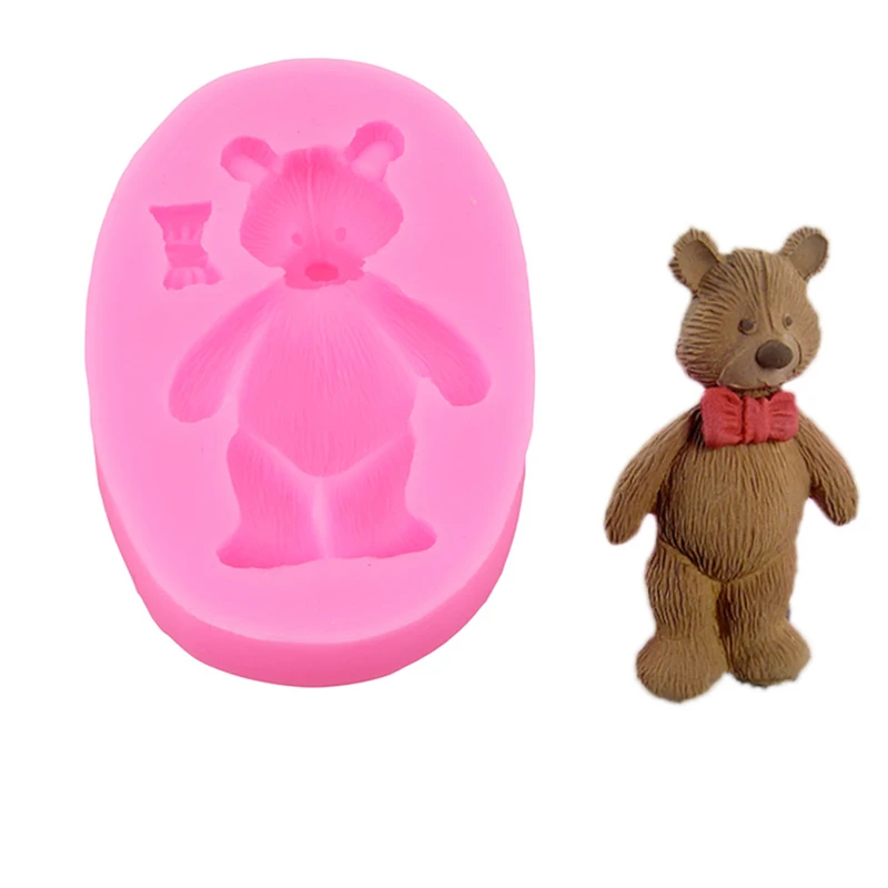 Новые Мультяшные медвежонки формы для торта 3D маленькие животные форма медведя