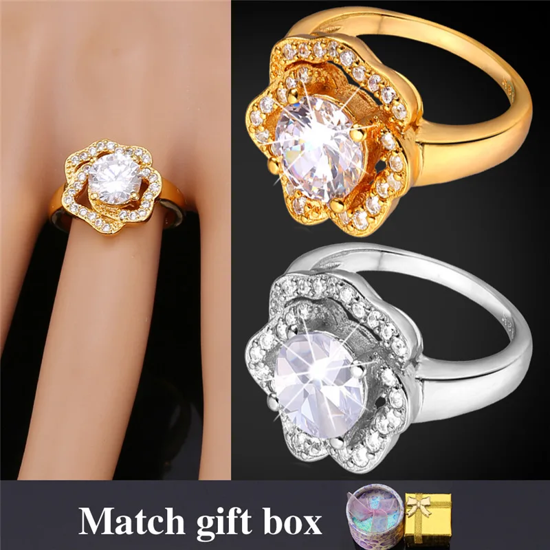 Collare обручальные кольца для женщин оптом Золотой/Серебряный цвет кристалл роза