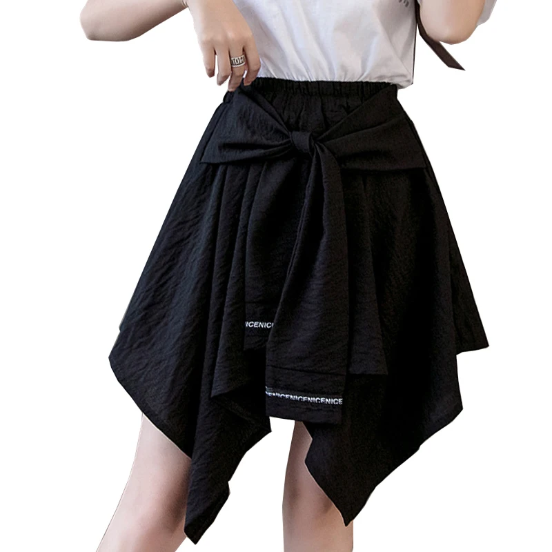 Trytree Летняя Повседневная игривая эластичная талия выше колена Женская юбка