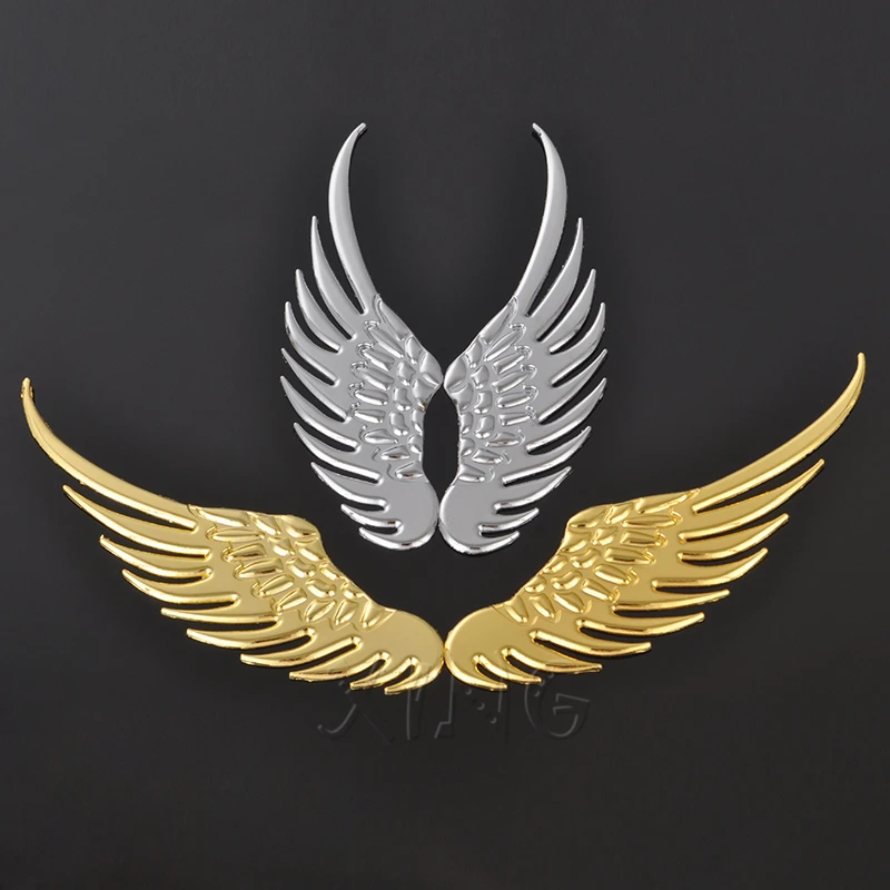 1 пара 3D металлических наклеек на автомобиль значок Wings Эмблема для BMW Audi Ford Volkswagen