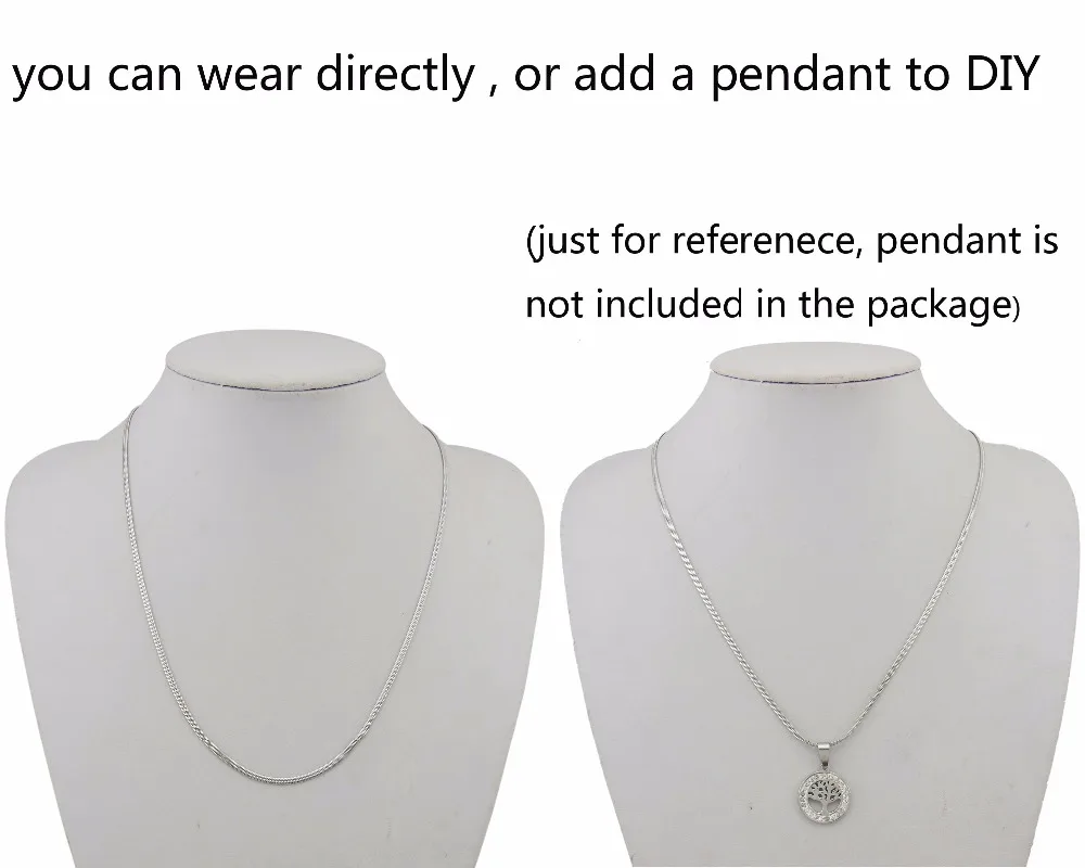 BOCAR Unisex Fashion 1.5 /2 /2.5mm Width 22'' Length Stainless Steel Flat Snake Chain Necklace Jewelry For Women Men (XL-1031) |