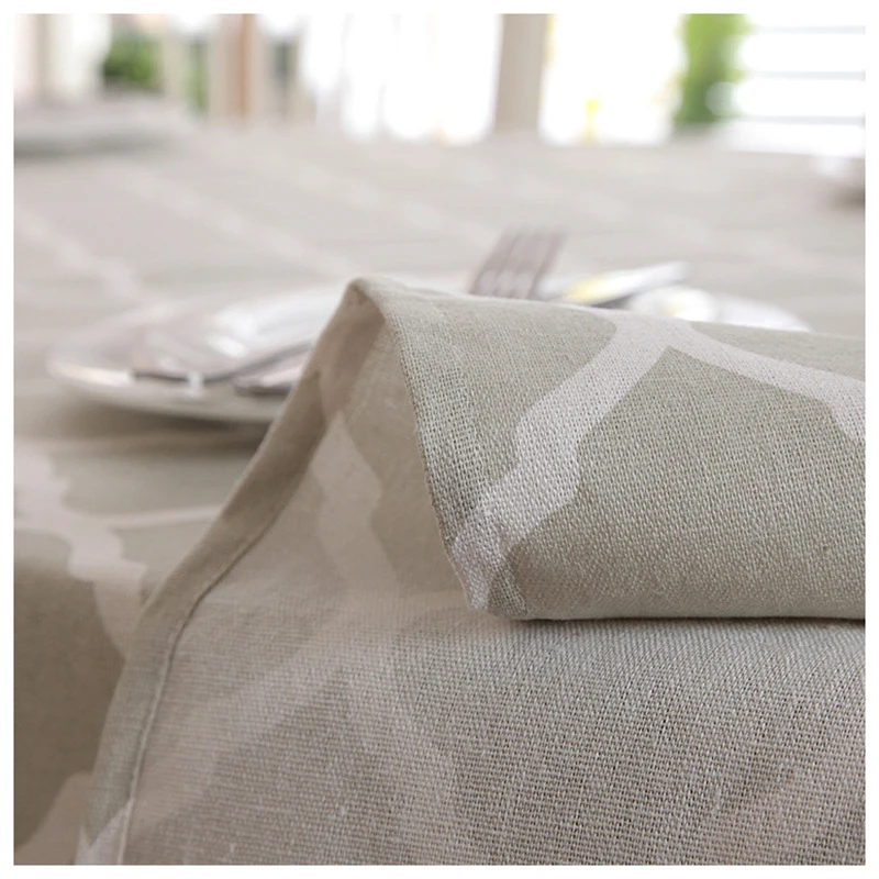 Хлопковое белье Современная Геометрическая ромбовидная кружевная влагостойкая скатерть стол покрывало из ткани столовая скатерть скатерти