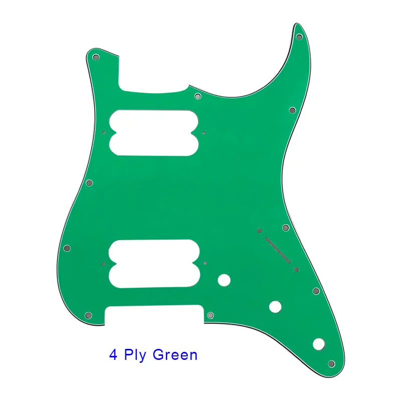 4 ply green Pleroo гитарные аксессуары гитарные накладки 11 винтовых отверстий для fender стандартный и современный Stratocaster ST HH Стиль гитары - Цвет: 4 ply green