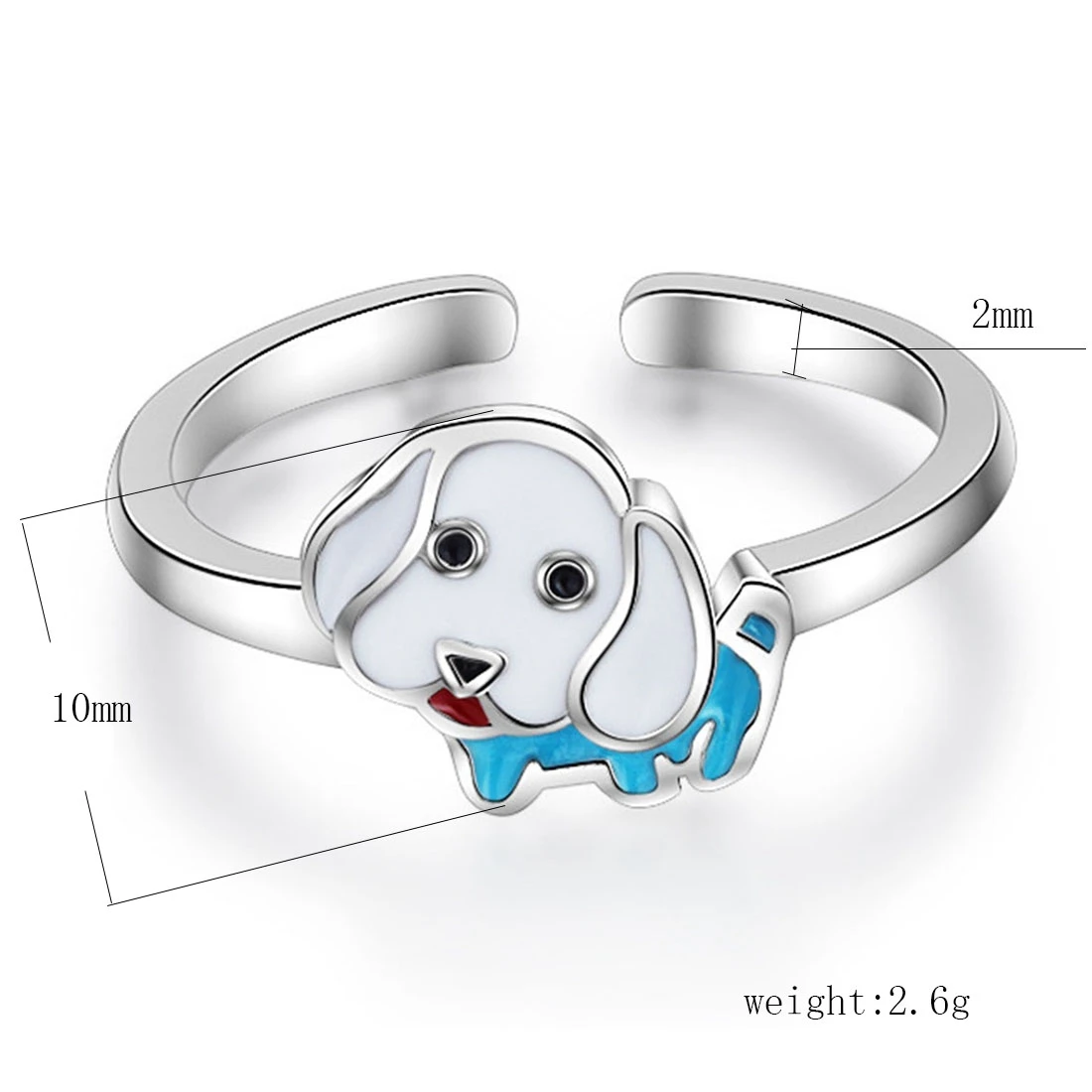 Cute Dog Silver Adjustable Rings for Women Fashion Jewelry Best Gift 2018 | Украшения и аксессуары