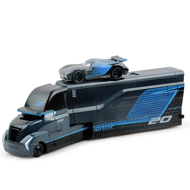 Two cars 4 Дисней Pixar Тачки 2 3 игрушки Молния Маккуин Джексон шторм мак грузовик 1:55 литая под давлением модель автомобиля для детей рождественские подарки - Цвет: Two cars 4