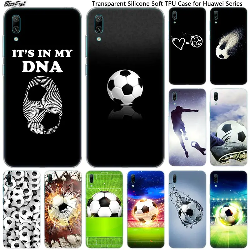 Спортивный Футбольный Мягкий силиконовый чехол для телефона huawei mate 10 20 Lite Pro Enjoy 9S Y9 Y7 Y6 Y5 Pro Модный чехол