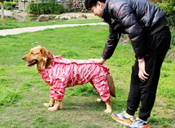 Camouflage red Лидер продаж, камуфляж плащ для собак с капюшоном водонепроницаемый дождь красивые куртки пальто Appreal для больших лабрадоров немецкая овчарка - Цвет: Camouflage red