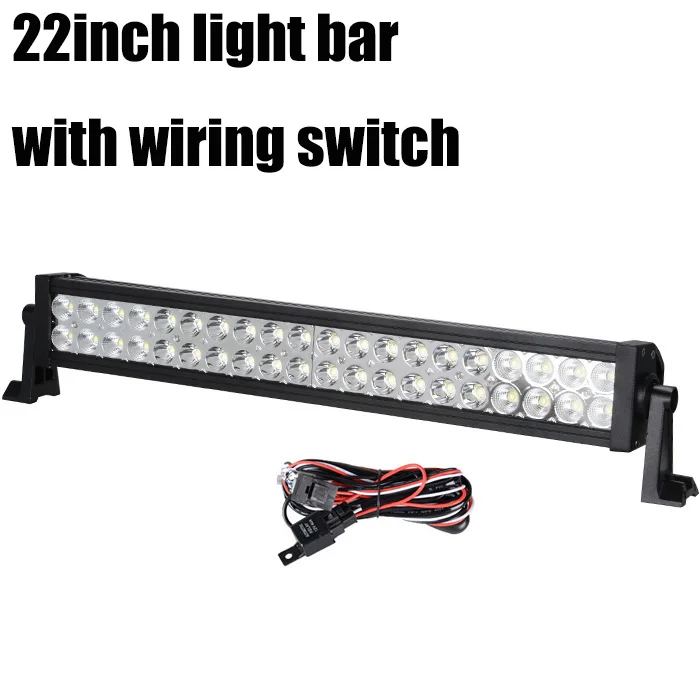 22 wiring switch 22, 32, 42, 52 дюйма внедорожный светодиодный светильник 120 Вт, 180 Вт, 240 Вт, 300 Вт, 6000 К, точечный светильник, комбинированный луч для джипа, внедорожника, уаза, вездехода, грузовика, рабочий светильник - Цвет: 22 wiring switch