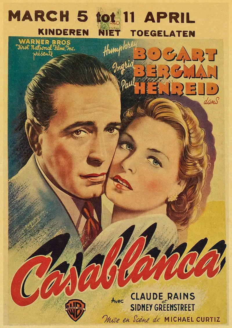 Винтажные плакаты Casablanca, принты, настенная живопись, высокое качество, Декор, плакат, настенная живопись, украшение дома