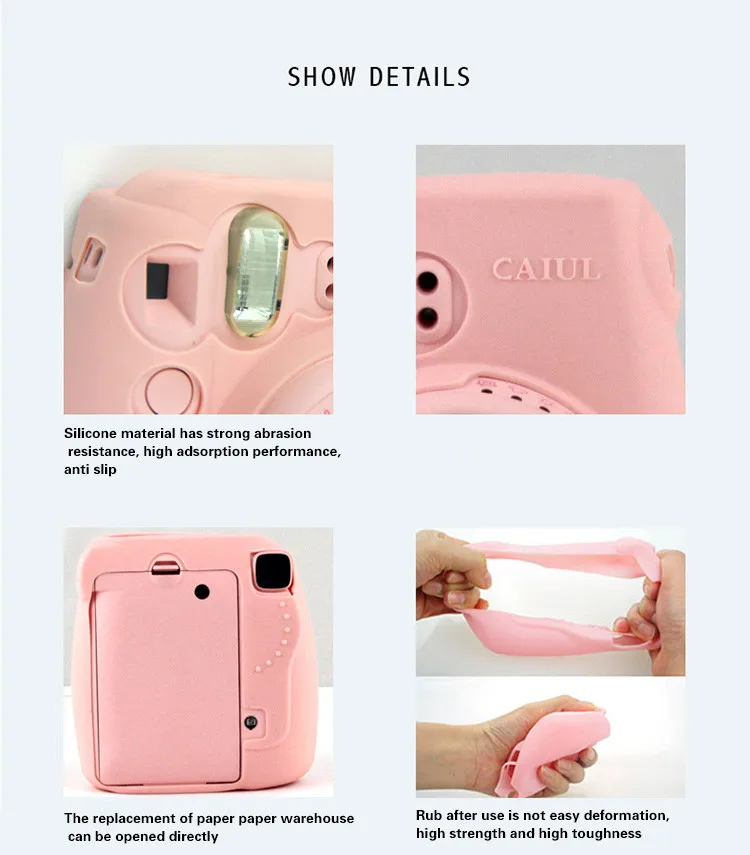 Модный чехол Fuji Fujifilm Instax Mini 8 Mini 8s для камеры, Классический Желейный цвет, фосфоресцирующий чехол для крышки корпуса, сумка для камеры