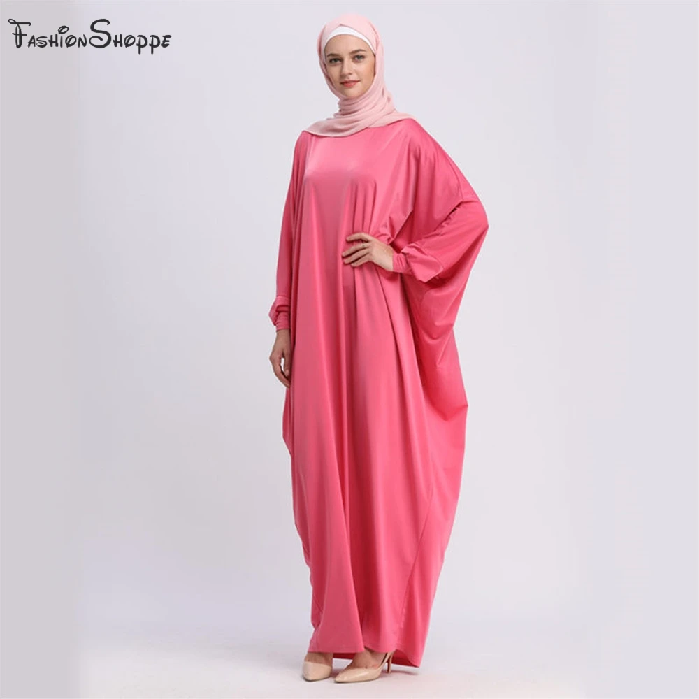 Повседневное мусульманское Макси-платье с рукавом летучая мышь кардиган