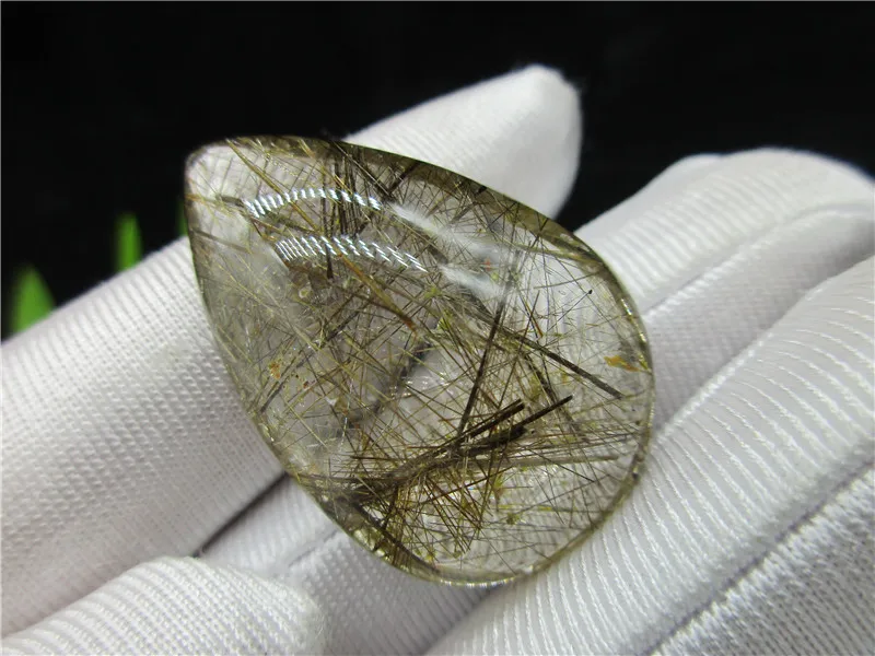 Rare Natural Mineral Quartz Rutilated Rutile Specimen Chakra Pendant Rock Stones Gold Hair Crystal Collection Gift | Дом и сад