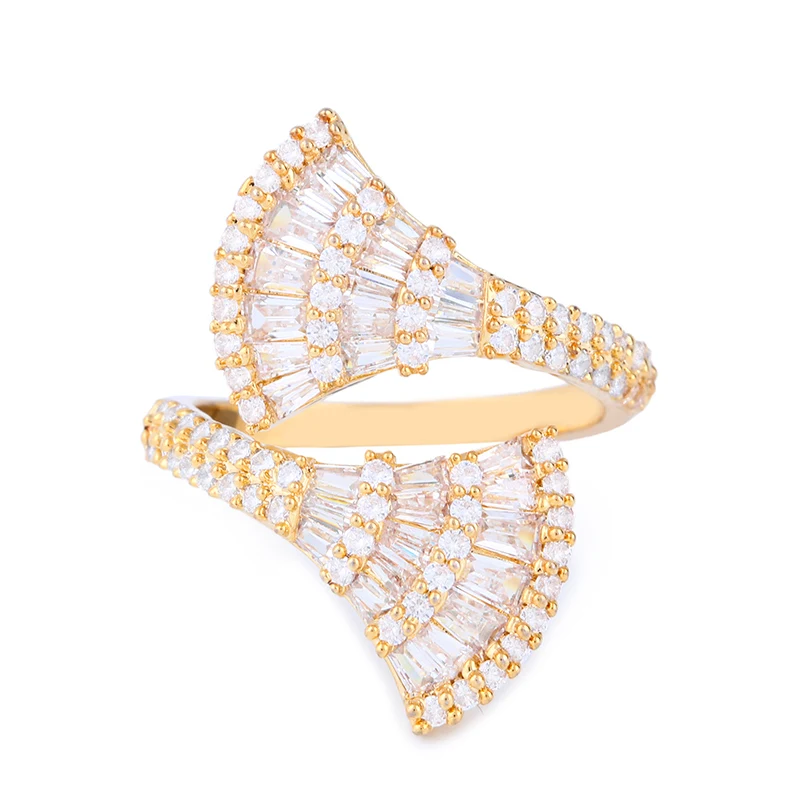 OCESRIO лакомство циркония женские кольца Jewelry CZ проложить серебро регулируемый