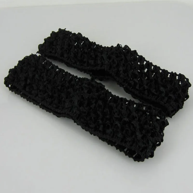 6 шт. 1 5 &quotчерный детский вязаный крючком эластичный ободок для волос вязаные