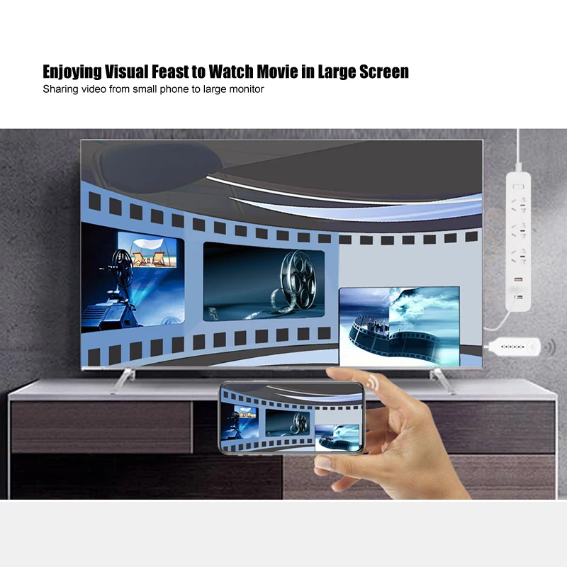 Беспроводной WiFi зеркальный литой кабель для MHL в HDMI конвертер 1080P HDTV адаптер iPhone