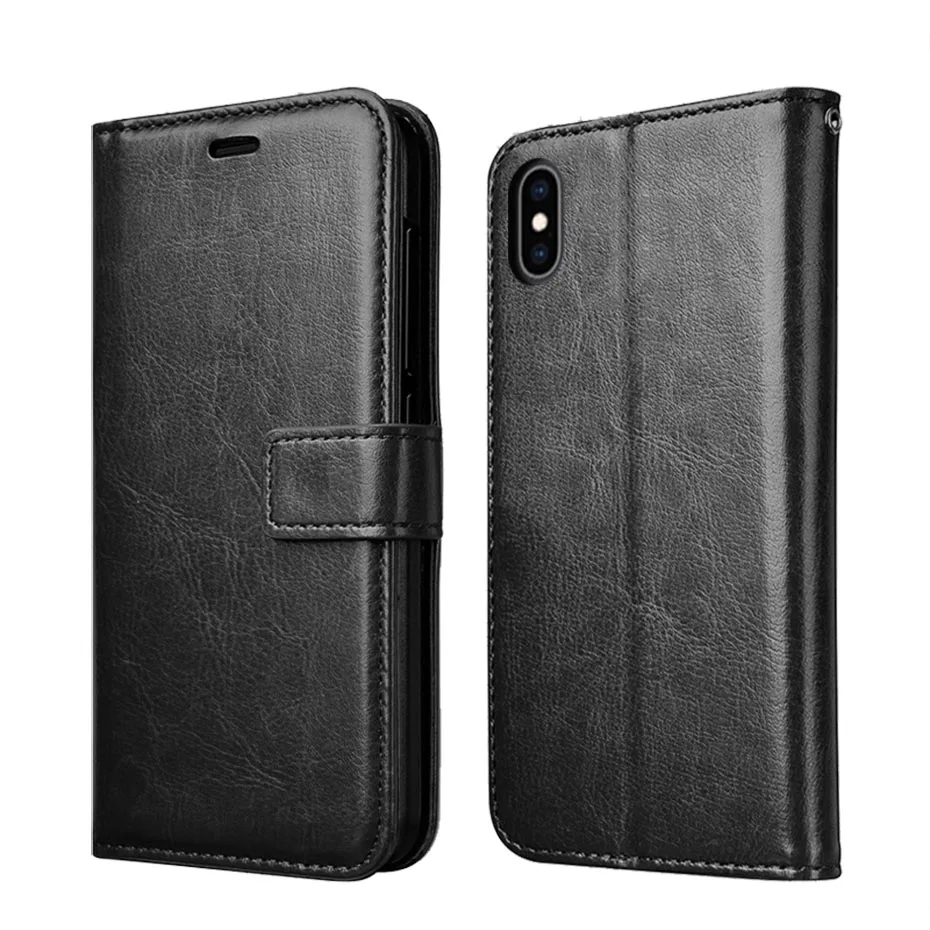 Кожаный чехол для телефона Apple iphone XS X MAX XR 5 5S SE 6 6S 7 Plus 8 Plus funda, задняя крышка, чехол-книжка с откидной крышкой