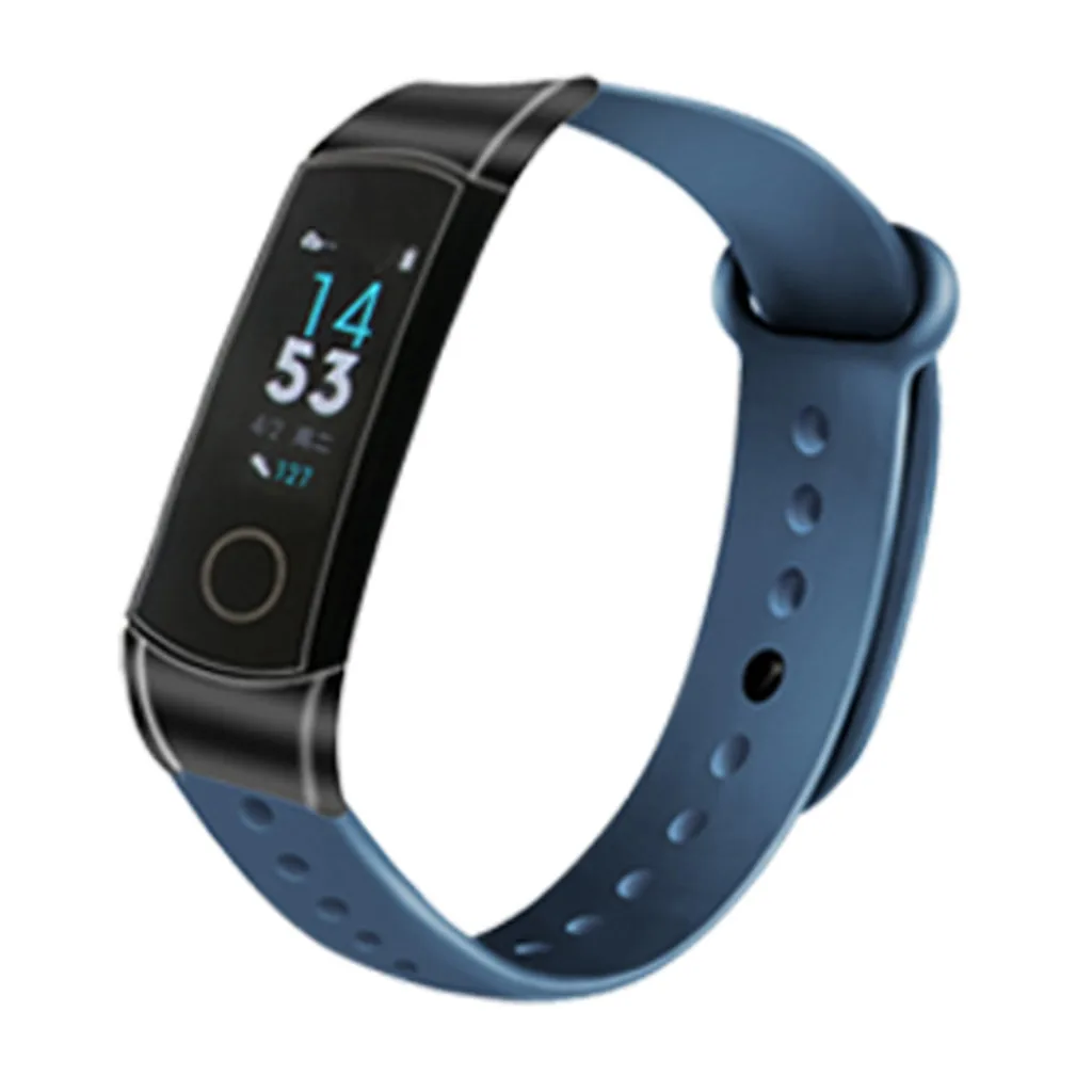 2019 Fashion Men Women Sports Watchbands For Huawei Honor 4 Black Connector Silicone Monochrome Watch Band Wrist Strap | Наручные часы