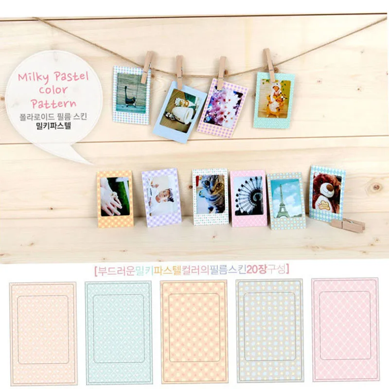 DIY 20 шт./компл. новые милые для пленка Polaroid фото, милый дневник блокнот наклейки для ЖК-дисплея с подсветкой FujiFilm Instax Мини-фотоаппарата для получения мгновенных снимков 8 фотоаппаратов моментальной печати 7S 25 50S