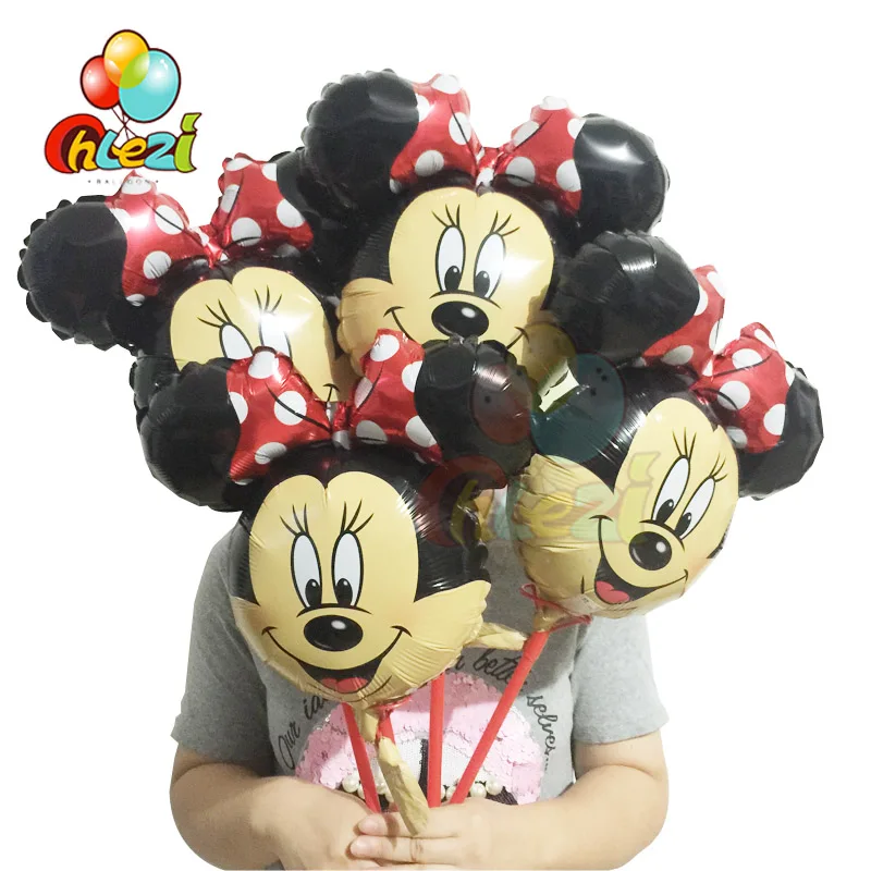 10 шт. День рождения украшения дети Фольга надувные шары Mickey воздушный шар "Минни" Вечерние товары для свадьбы Baby Shower Декор