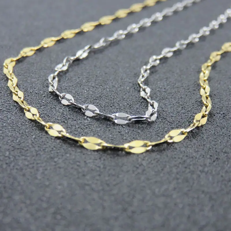 Золотая цепочка из нержавеющей стали для мужчин и женщин модные женские