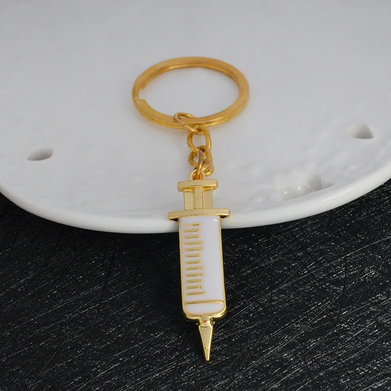 Стетоскоп для автомобильных цилиндров мини-брелок мультфильм шприц брелок семья