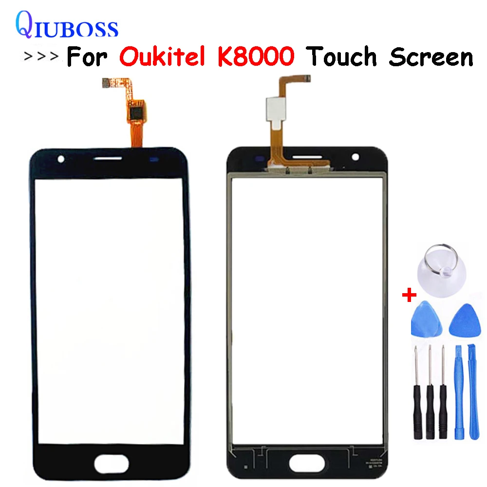 Для Oukitel K8000 сенсорный экран дигитайзер стеклянная панель сенсорная Замена для Oukitel K8000 Переднее стекло сенсорный экран без ЖК-дисплея