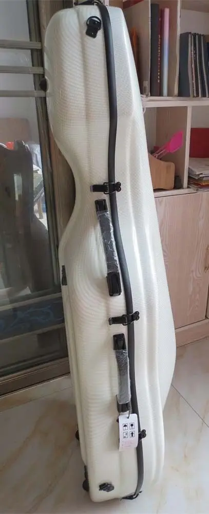 Белый цветной композитный чехол для виолончели из углеродного волокна 3/4 два