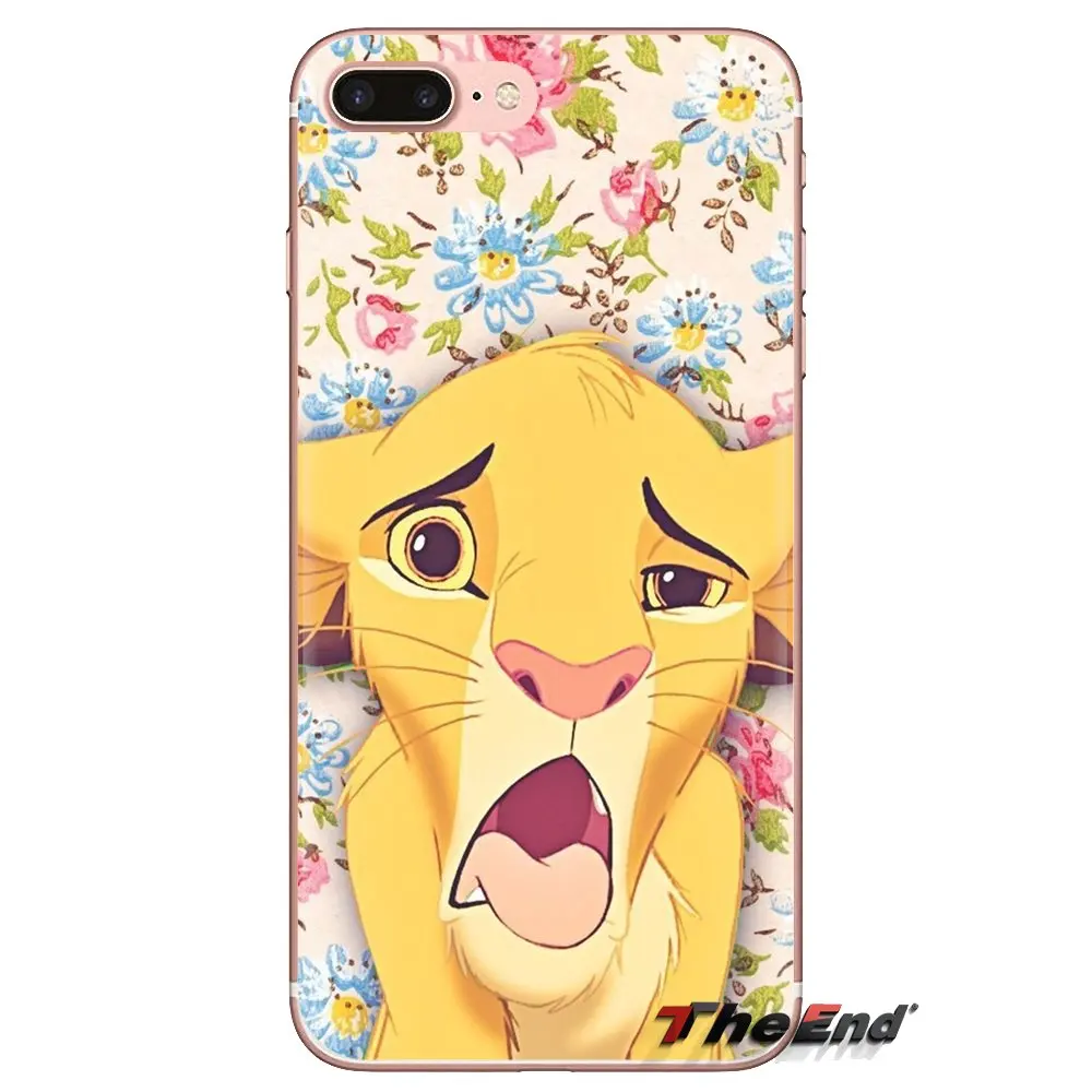 Simba Funny Face Lion King цветочный чехол для LG G3 G4 Mini G5 G6 G7 Q6 Q7 Q8 Q9 V10 V20 V30 X Power 2 3 K10 K4 K8 2017