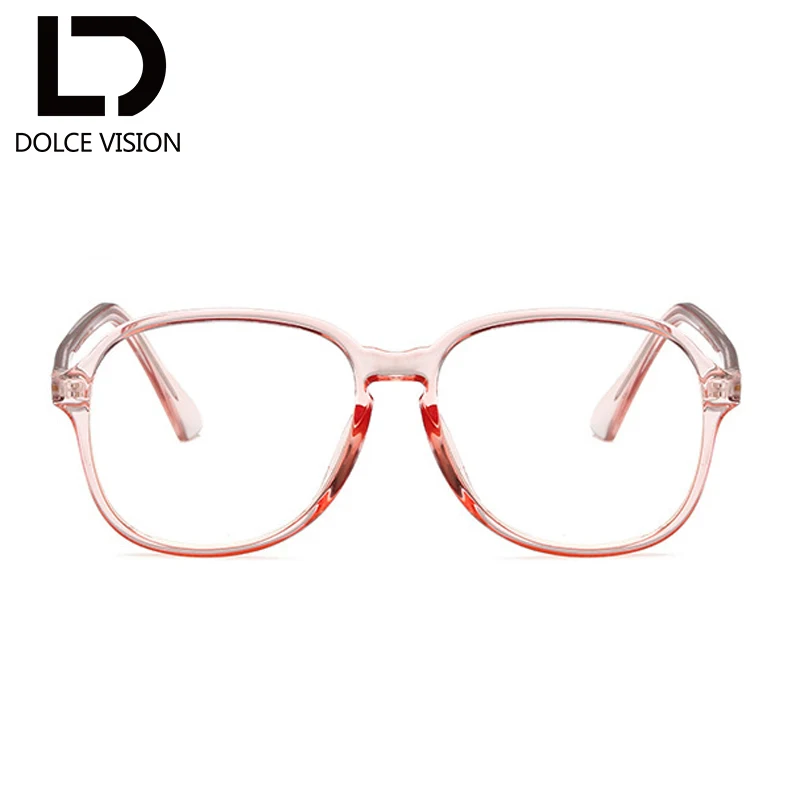 Розовые Овальные женские очки dolce vision модные трендовые оправы для очков с