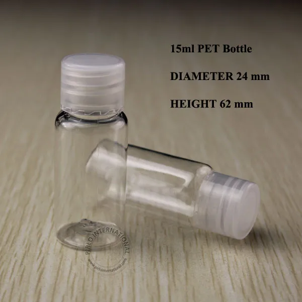 100 шт. прозрачная пластиковая бутылка для лосьона 15 куб. См|cosmetic packaging container|cosmetic