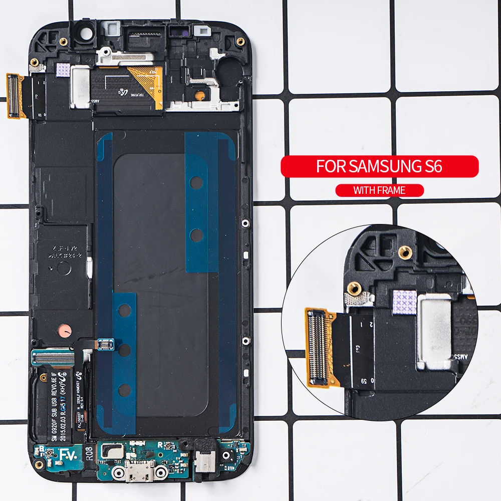 Super AMOLED For SAMSUNG GALAXY S6 LCD Display Touch Screen Digitizer Assembly Replacement G920F G920A Samsung | Мобильные телефоны