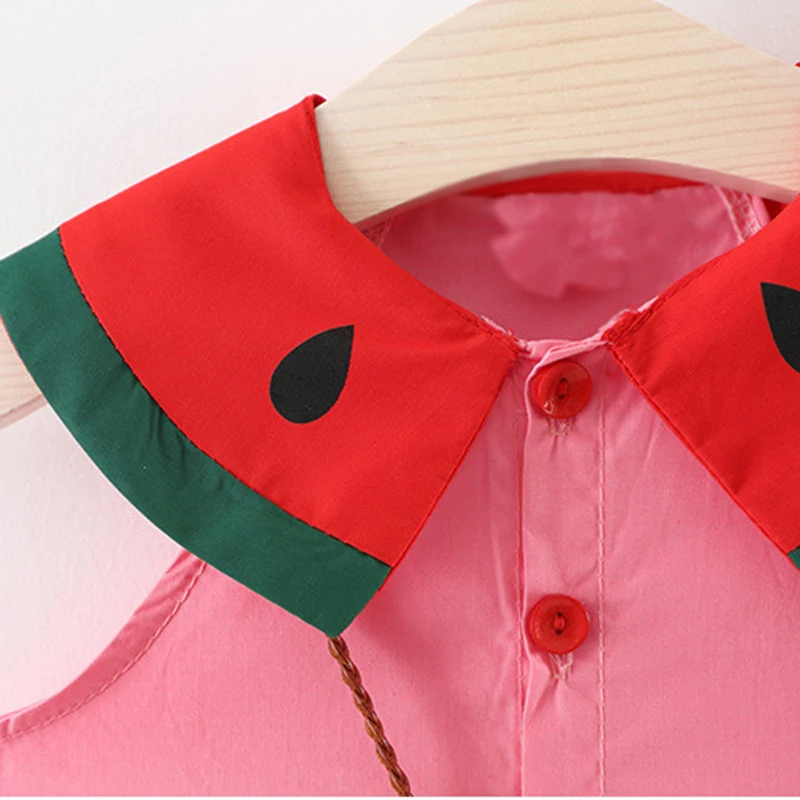 Baby Clothes Summer Sleevess Girl Red Suit 3 Pcs Cute Cotton Clothing Set | Детская одежда и обувь