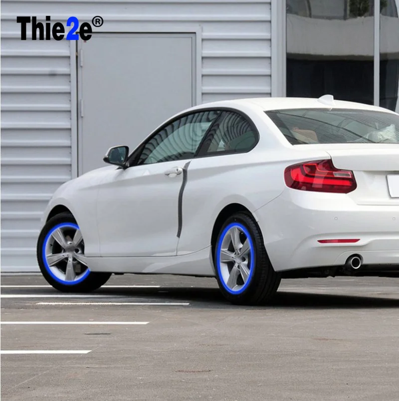 Автомобильные колеса Ступицы обода Полосы Светоотражающие наклейки для Peugeot 206 307