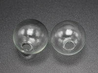 20 clear mini lightbulb globe glass bottle vial 12mm for ring earring pendants