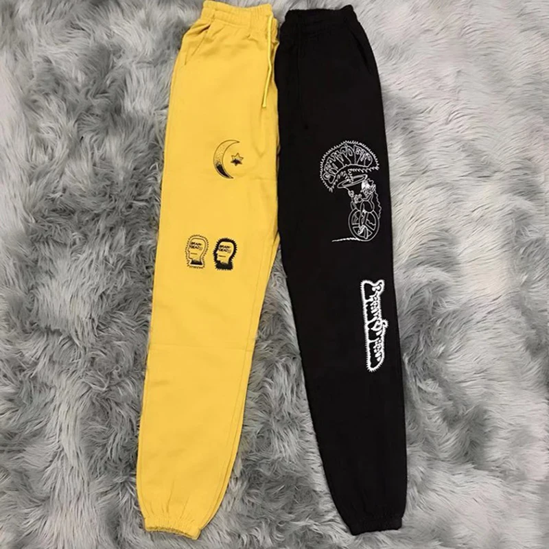 

Kanye West Brain Dead Gustavo Sweatpants 2019 Hip Hop Graffiti Loose Sports Trousers Men Pants