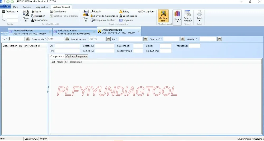 Новое строительное оборудование PROSIS(Запчасти+ ремонт)+ активатор для автобусов и грузовиков volvo(для Volvo Impact