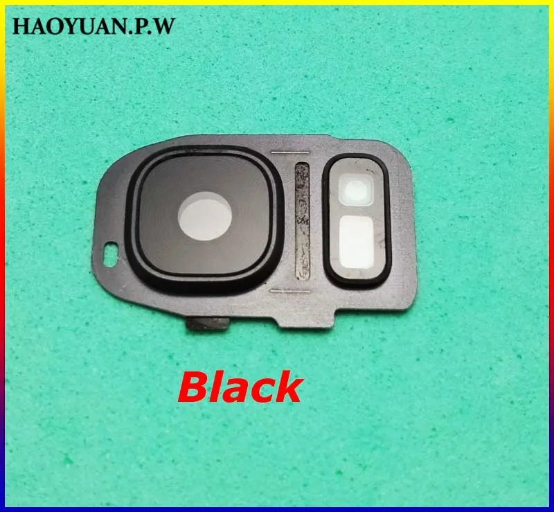 Black Чехол для задней камеры со стеклянным объективом+ рамка Корпус чехол для samsung Galaxy S7 Edge G935 G935F/A/T для S7 G930 G930F/A/T - Color: Black