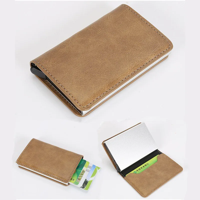 Кошелек ZOVYVOL Rfid мужской кошелек мини алюминиевый черный тонкий компактный Умный