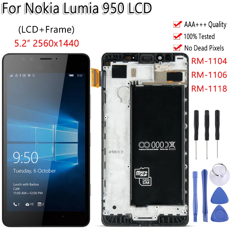 5 2 &quotПРОВЕРЕНО чехол с подставкой и отделениями для карт Nokia Lumia 950 RM 1104 1106 1118 ЖК