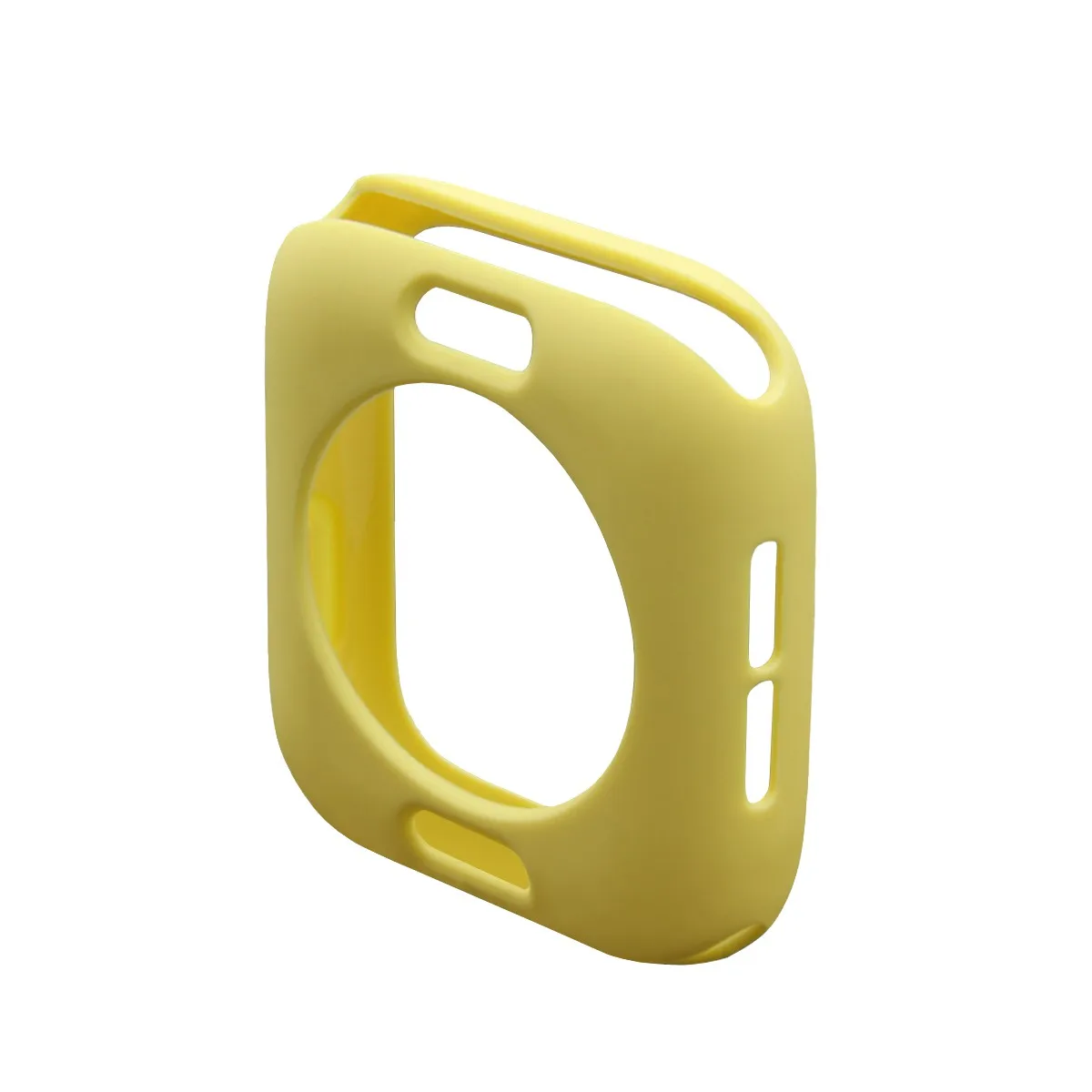 Полный Защитный Мягкий силиконовый чехол для Apple Watch, чехол iWatch серии 5, серия 4, 44 мм, 40 мм, чехол из ТПУ - Цвет: Yellow