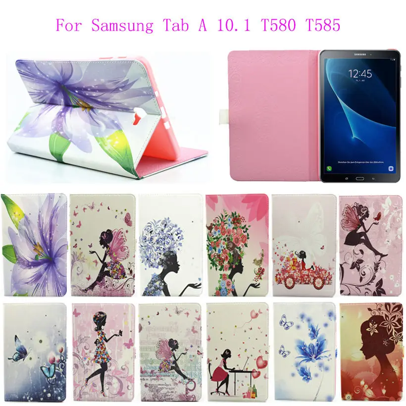 Новая мода чехол для Samsung Galaxy Tab A A6 10.1 2016 T580 sm-t585 Планшеты мультфильм Обувь девочек