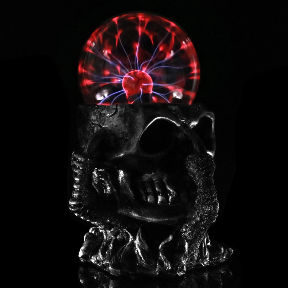 Готический коготь с головой черепа декоративная статуэтка скелет электричество