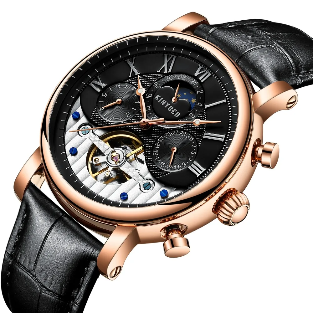 Новинка 2018 мужские полностью автоматические механические часы Tourbillon Роскошные