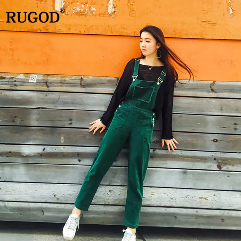 RUGOD 2018 Новый Для женщин регулируемый плечевой ремень модные джинсы джинсовый