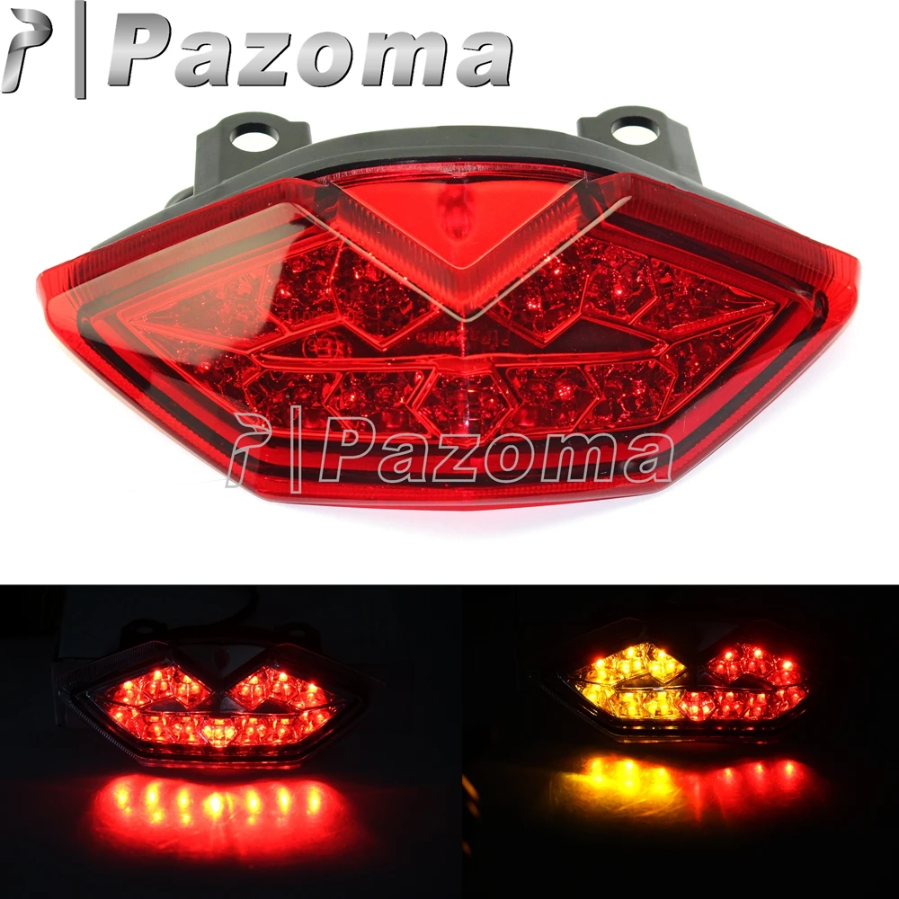 Стоп сигнал для мотоцикла красный ЕВРО светодиодный стоп Интегрированная Лампа