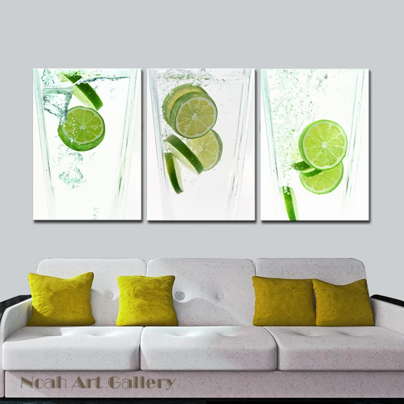 Картина-распылитель холст с принтом лимона в стекле абстрактный настенное